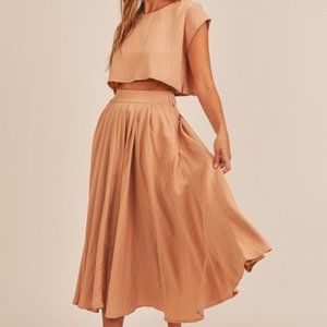 SOLD OUT SERENITY CROP TOP AND SKIRT SET